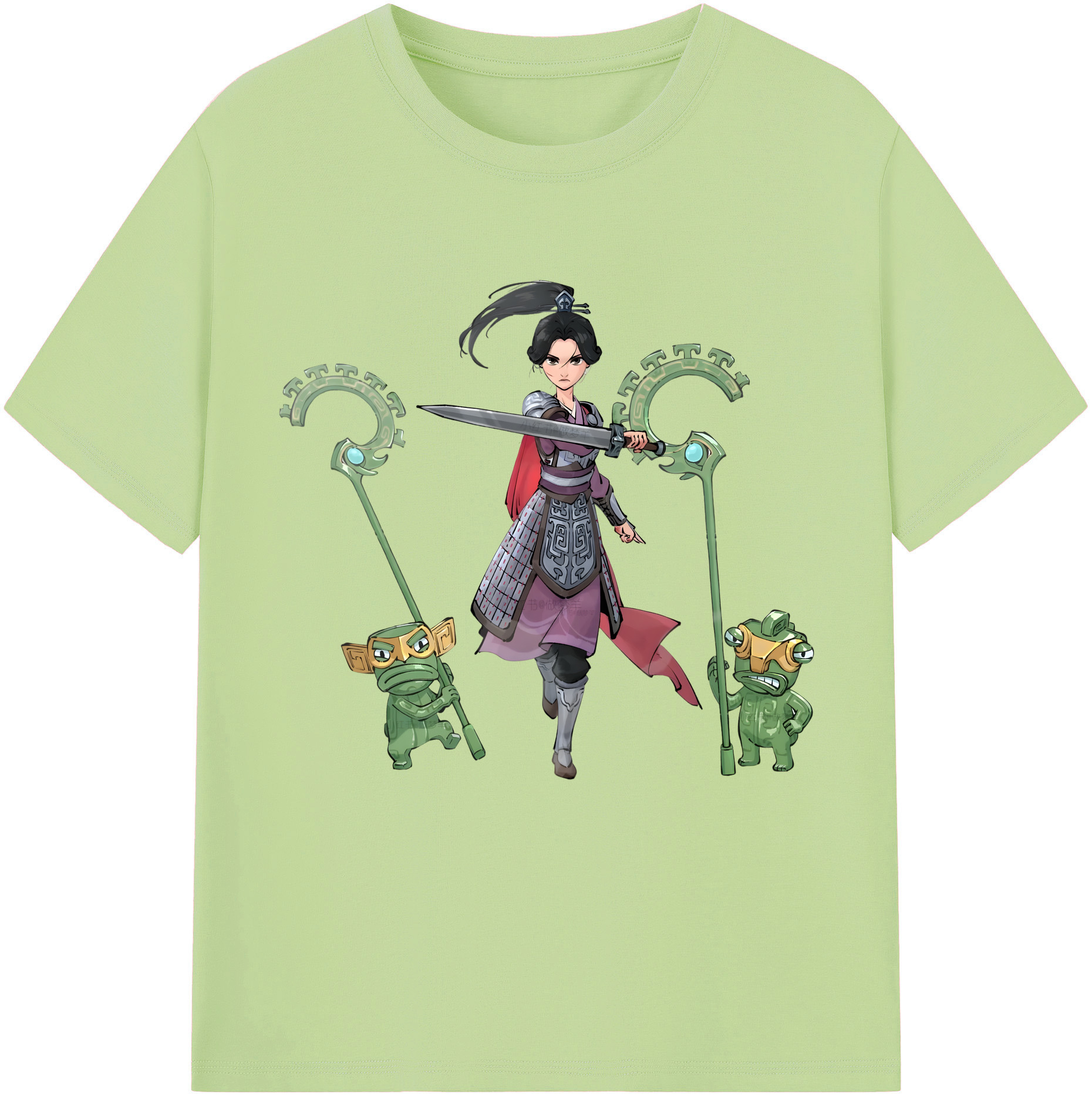 （画像用） Ne Zha 2 ナタ 魔童の大暴れ 綿100％半袖Tシャツ（フロントプリント）